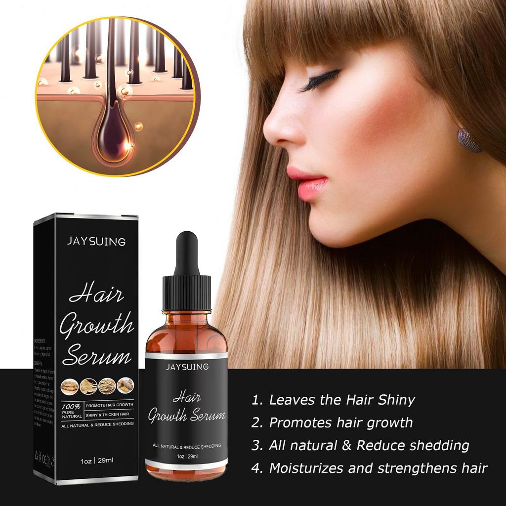 Jaysuing Dense Hair Essence Strong and Strong Repararea părului Rădăcina părului Gros Hairline Essence hidratează părul