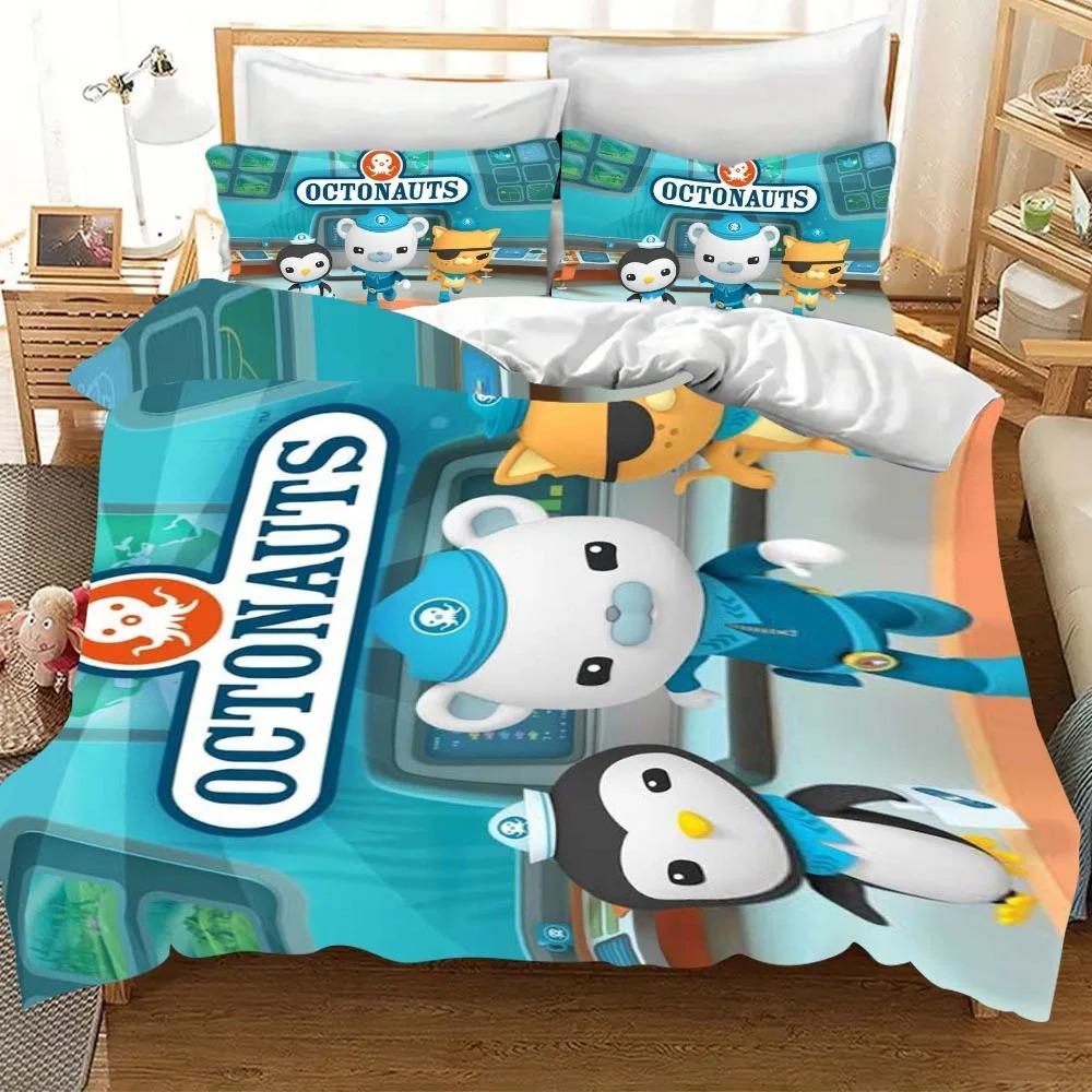 The Octonauts Barnacles 3D Printed Duvet Case Pillowcase Boy Girl Bedding Set Twin Full Queen King Size for Bedroom Decor