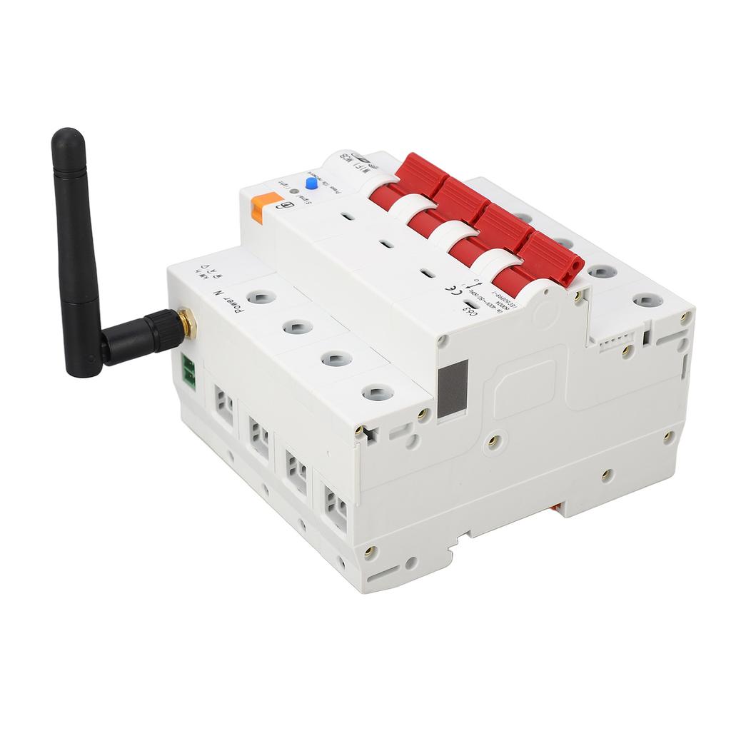WiFi Circuit Breaker 4P Leakage Protection Switch Remote Control Electricity Metering Switch AC400V 50 60HZ 63A