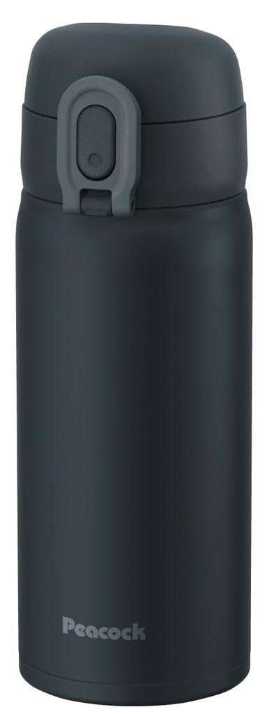 Peacock One Touch Mug Bottle Charcoal Gray 350ml Water Bottle Thermos HCH The-peacock Thermal/Cold AKT-35