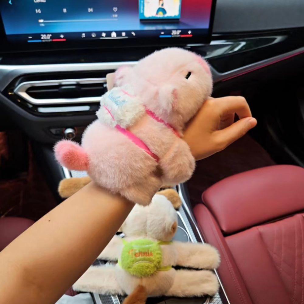 Stuffed Dolls Capybara Slap Bracelets Plush Animal Clap Ring Funny Huggers Slap Toy Kids Gift