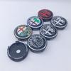 4PCS 60mm For Alfa Romeo Black caps 030 Stelvio Sportiva GT 159 166 147 156 Mito Metal Emblem Auto Hub caps Decoration Styling
