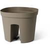 Pot balustrade - GARDEN ID Smile - Taupe 30 cm - S'adapte à toutes les balustrades - Réserve d'eau - recyclé et 100% recyclable