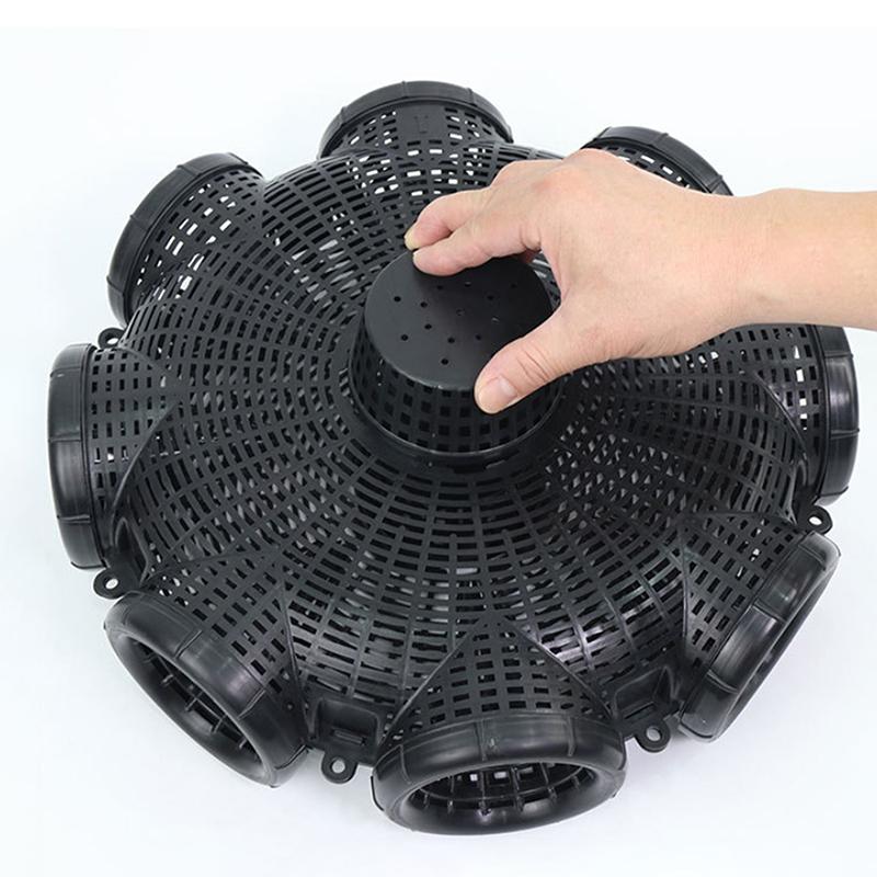 8 Holes Upgraded Catch Loach Lobster Yellow Eel Cage Outdoor Fishing Net Cage Plastic Shrimp Trap Cage With Counterweight Box
