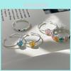 Unique Colorful Smiley Face Heart Ring For Women High-end Adjustable Copper Jewelry