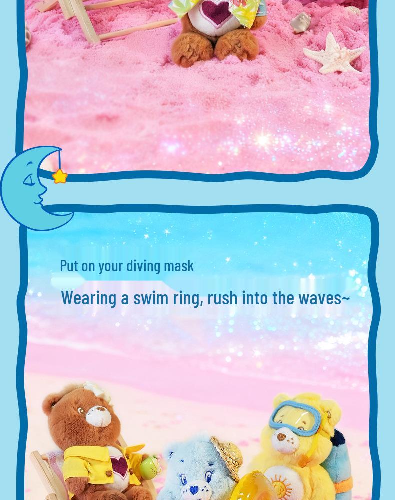 Portachiavi Ciondolo Peluche Serie Isola degli Orsetti del Cuore - Pupazzetto Cartone Animato Carino Fascino Regalo