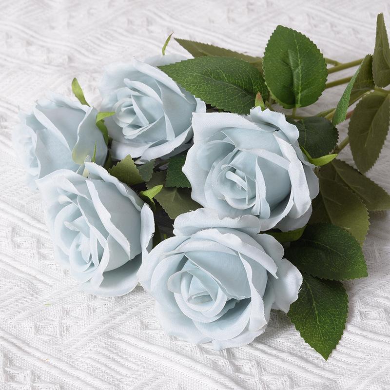 Artificial Flowers Fake Rose Bouquet Vases Home Decoration Accessories Wedding Plants Bridal Clearance Floristics Diy Gift Cheap
