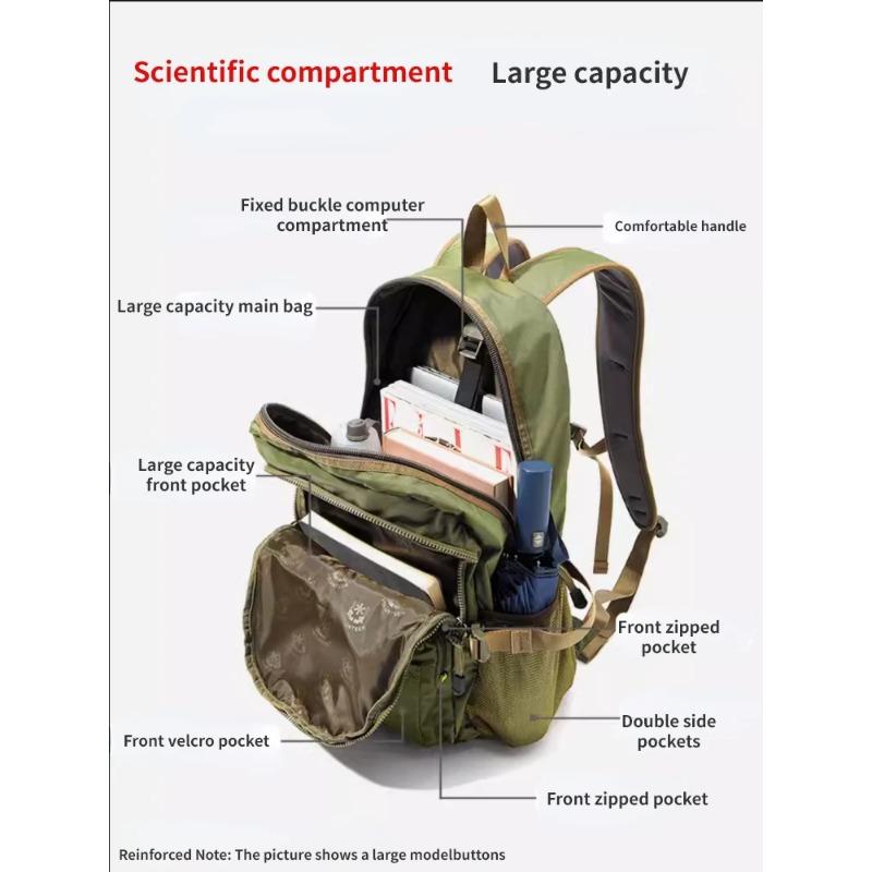 Volunteer Herren Reise Wasserdichte Rucksäcke Multifunktional Große Kapazität Mode Mehrfach-Taschen Hochwertige Oxford Tasche