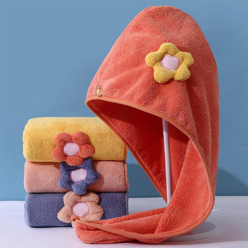 Microfiber Coral Fleece Quick-Dry Hair Wrap Towel