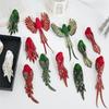 Soft Fluffy Glitter Christmas Bird Clip Ornament Artificial Spread-Wing Bird  Home Decor