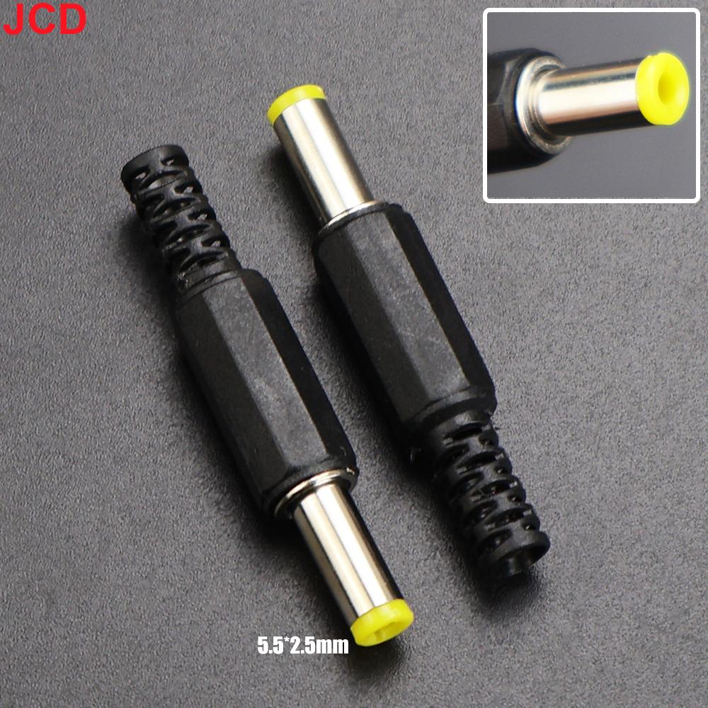 JCD 5/10pcs DC Power Plug 2.5x0.7mm 3.5x1.35m 5.5x2.1mm 5.5x2.5mm DC Connector Male Adapter Charging Solder Plug Jack