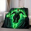 1pc Green Lantern Flannel Throw Blanket Soft, Warm & Cozy for Couch, Bed, Office, and Travel Versatile All Season Gift, Christmas Present