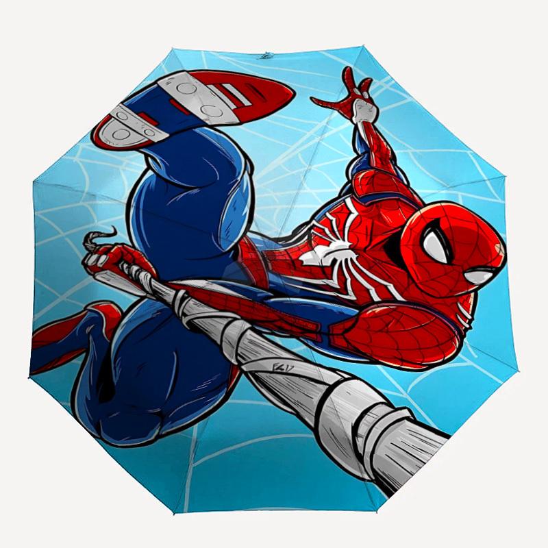 

1pc Spider-Man Web Automatic Folding Umbrella, 8 Ribs for All-Season Use 013