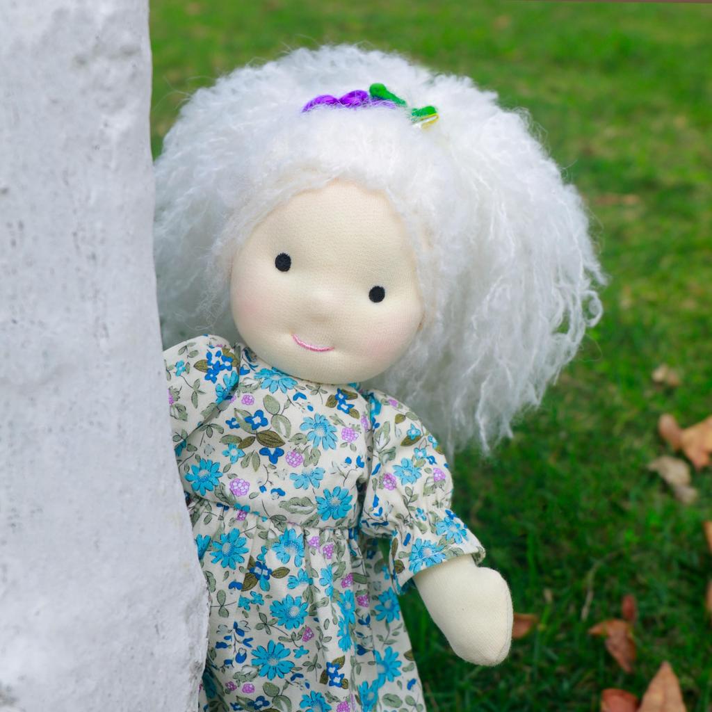BlissfulPixie Waldorf Handmade Kaja Cute Plush Girl Perfect for Kids Doll, Doll, 30cm, Soft, Doll,