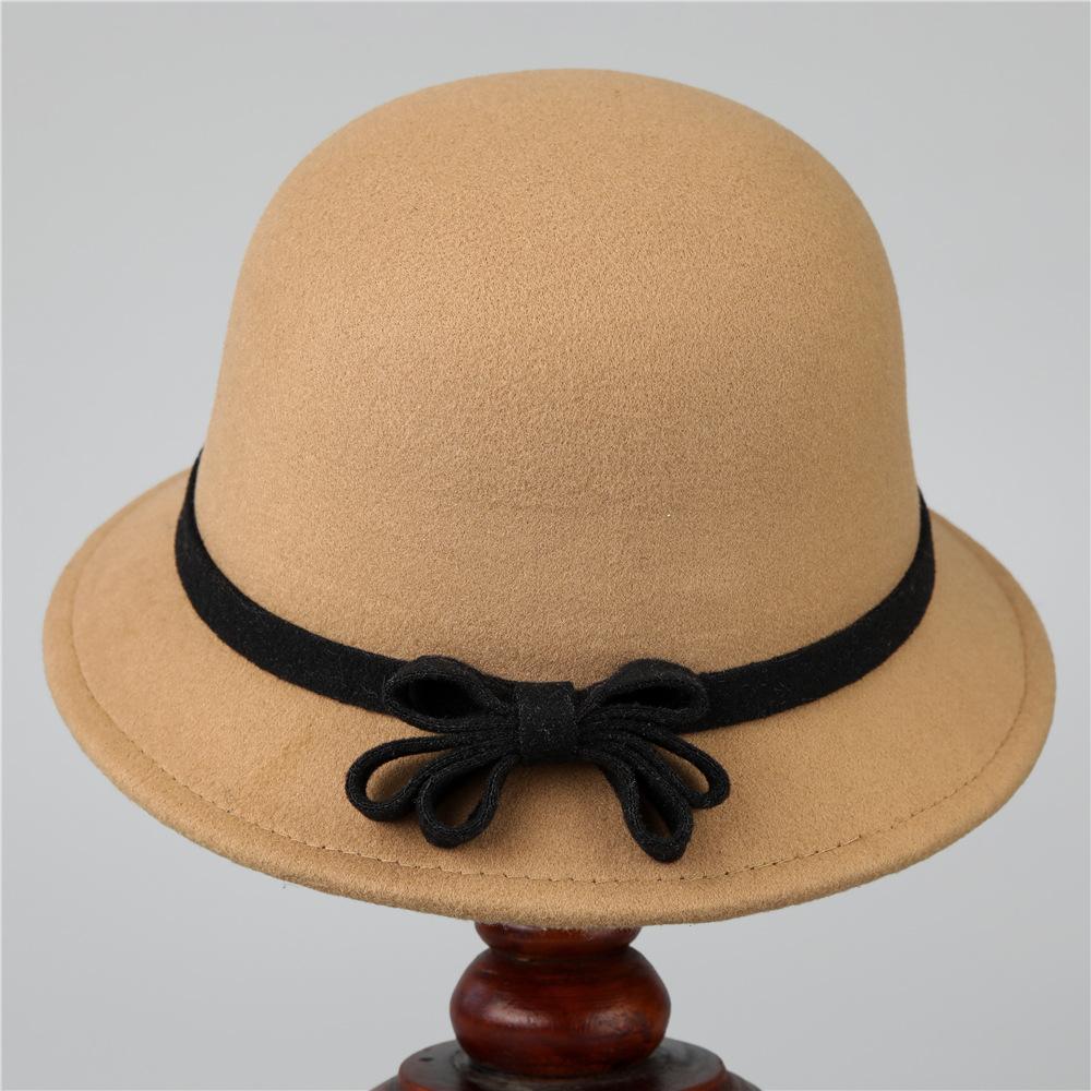 

Элегантная модная панама с декоративным бантом - акрил и смесь, ручная стирка, эластичная, подходит для выпускного вечера и музыкальных тем, для женщин, осень/зима one size верблюд