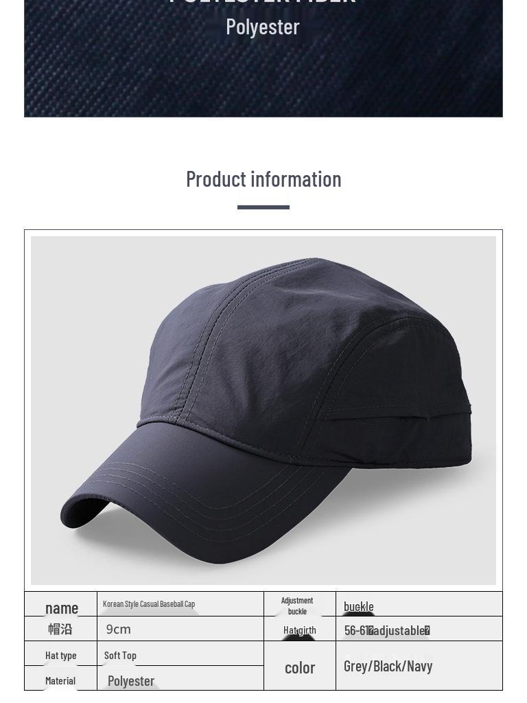 Men's Summer Sun Hat: Breathable, Lightweight Fishing and Casual Baseball Cap