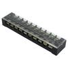 2Pcs Terminal Strip Large Current Dual Row Wire Barrier Block Terminal Strip with Transparent Cover 600V 35A 10