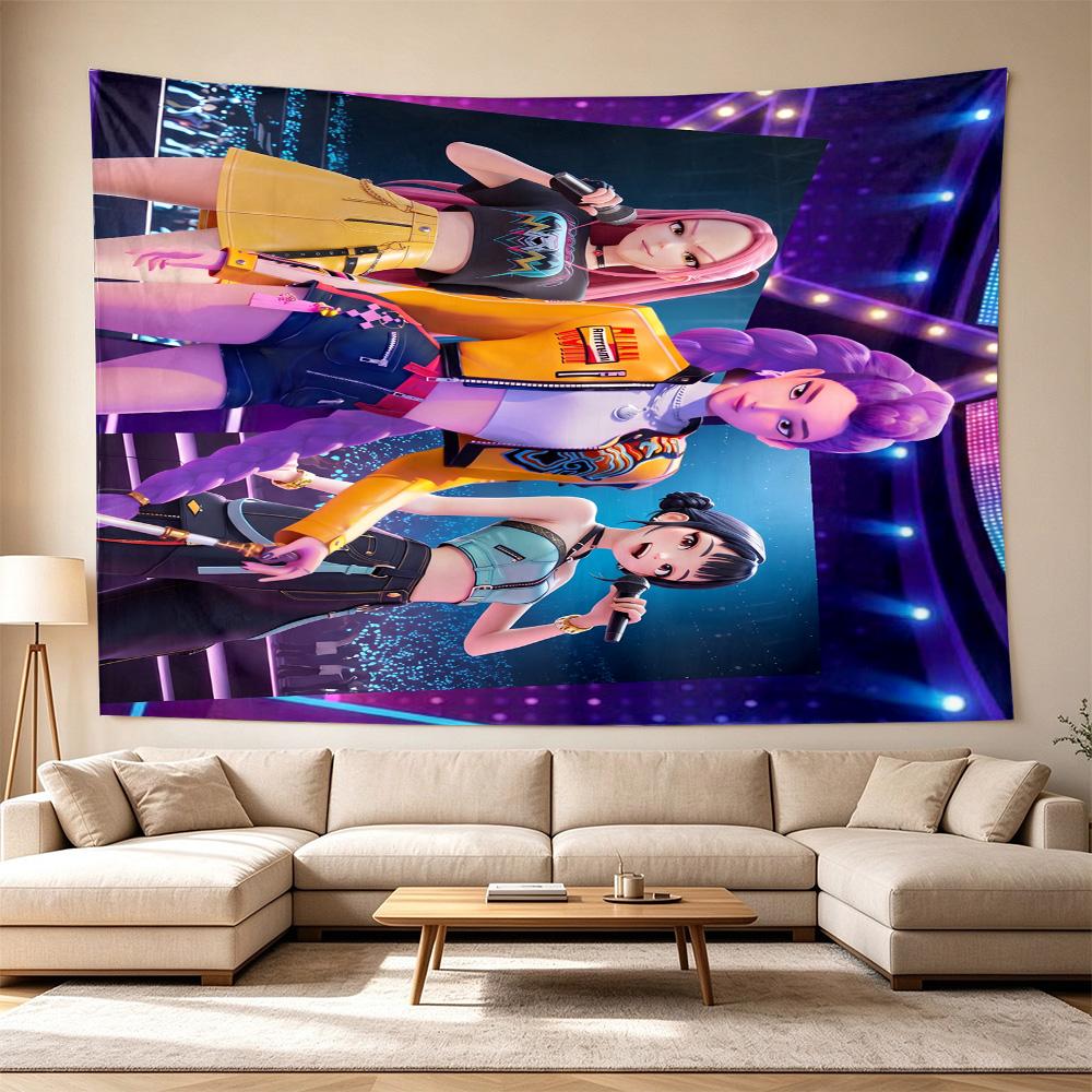 K-pop Fashion Fusion Decorative Wall-Hanging Tapestry, Home Ornament for Living Room,Dorm and Fan Parties,Multi-style,celebrities,cartoons,music,sport