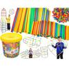 Dk Constructor Straws Tubes Sticks In a Bucket XXL, 900 Pieces