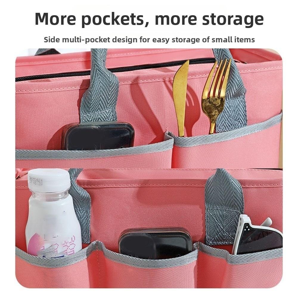 Multi-Pocket Thermal Bag Large Capacity Picnic Bag Portable Insulated  Lunch Bag  Outdoor Use