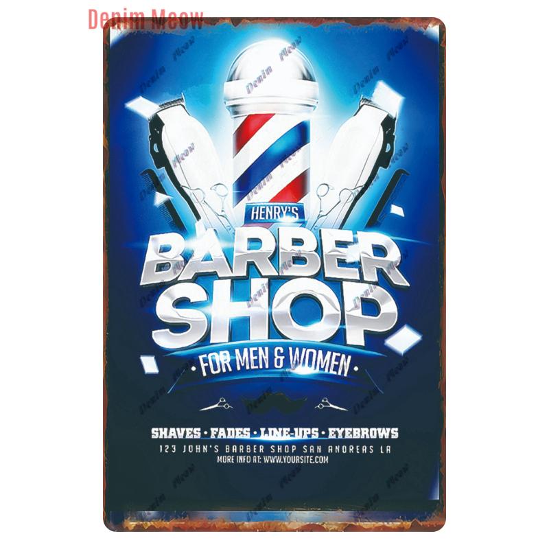 Hair Cutting Retro Plaque, Metal Signs, Barber Shop, Vintage Painting, Wall Posters, Bar, Pub, Shave & Haircut, Home Decor, WY28