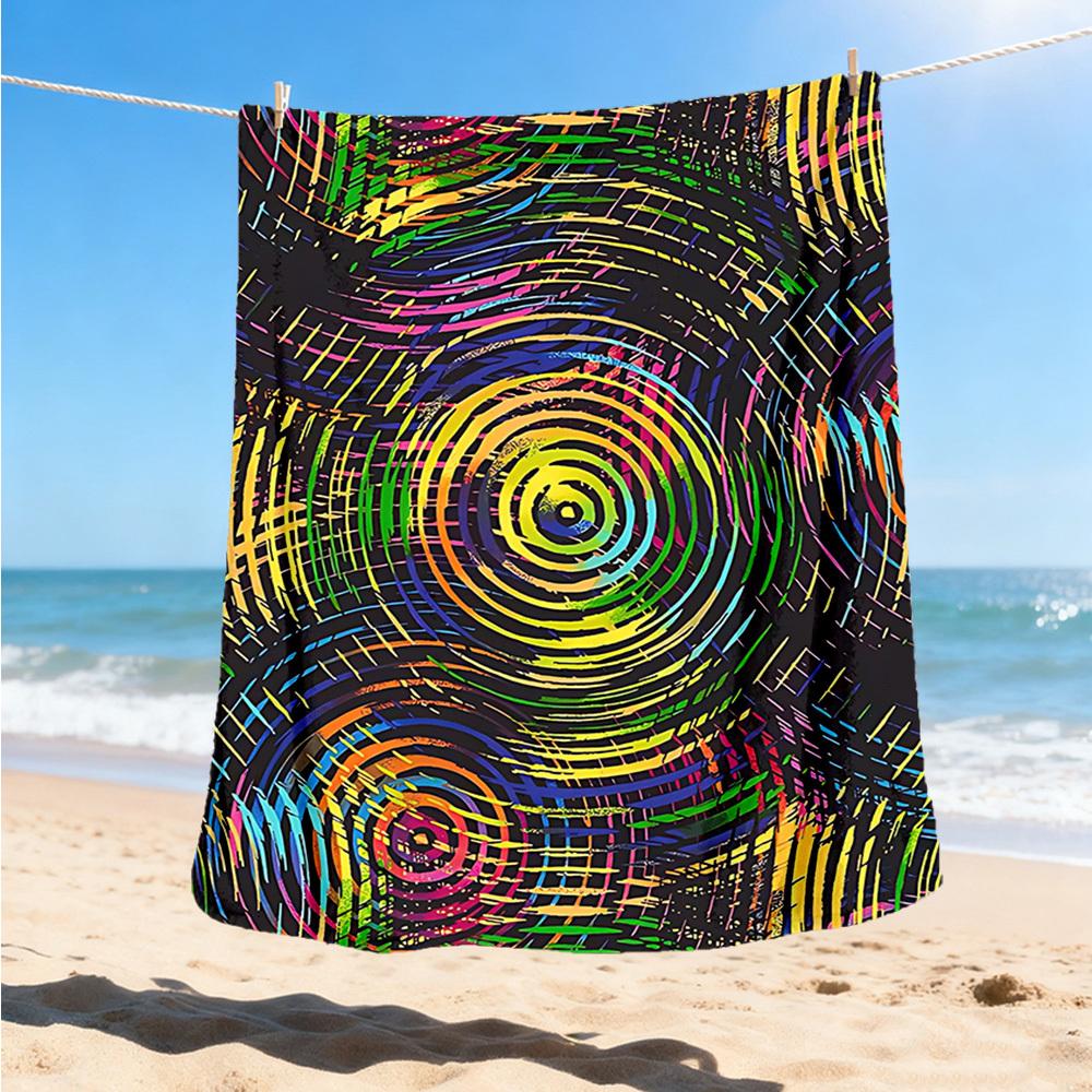 1pc Colorful CirclesOutdoor Blanket, Soft And Comfortable Blanket, Casual Warm Outdoor Blanket, Good Birthday Gift yy260328051