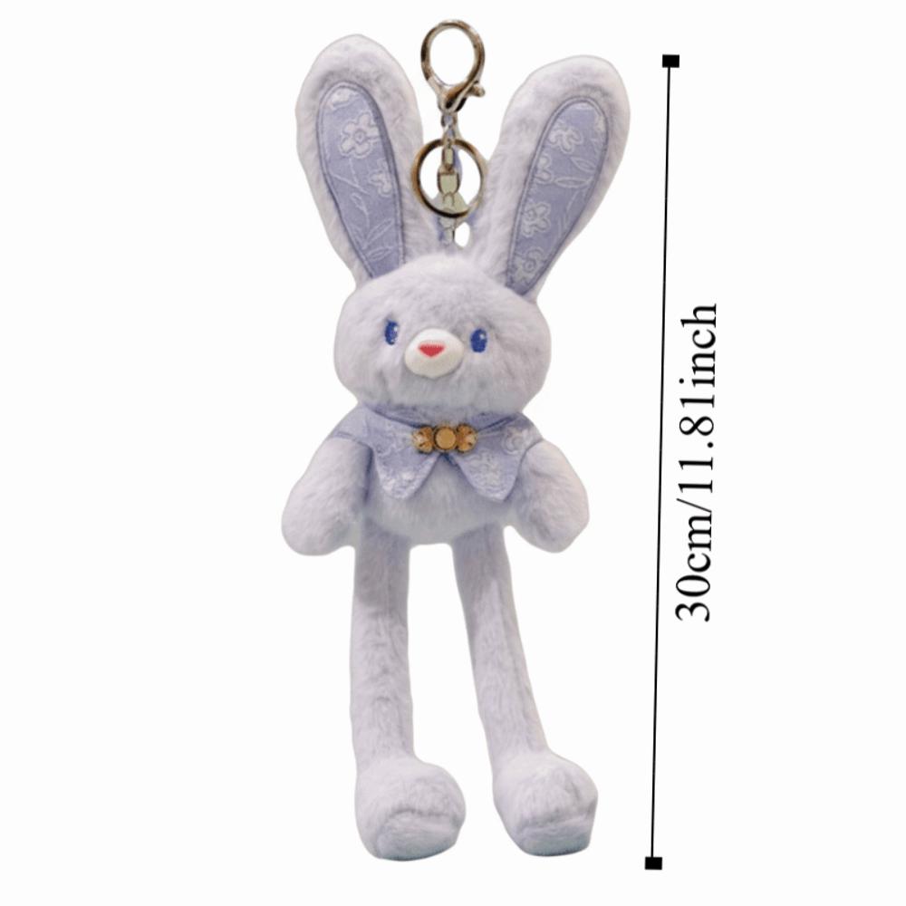 Creative Design Plush Rabbit Pendant 30cm Size Ear Pulling Rabbit  Christmas Gift