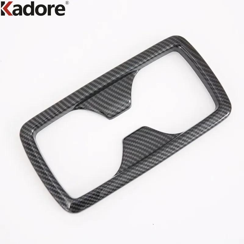 Car Rear Seat Water Cup Holder Frame Cover Trim For Toyota Venza Harrier -  2024 Carbon Fiber Interior Accessories