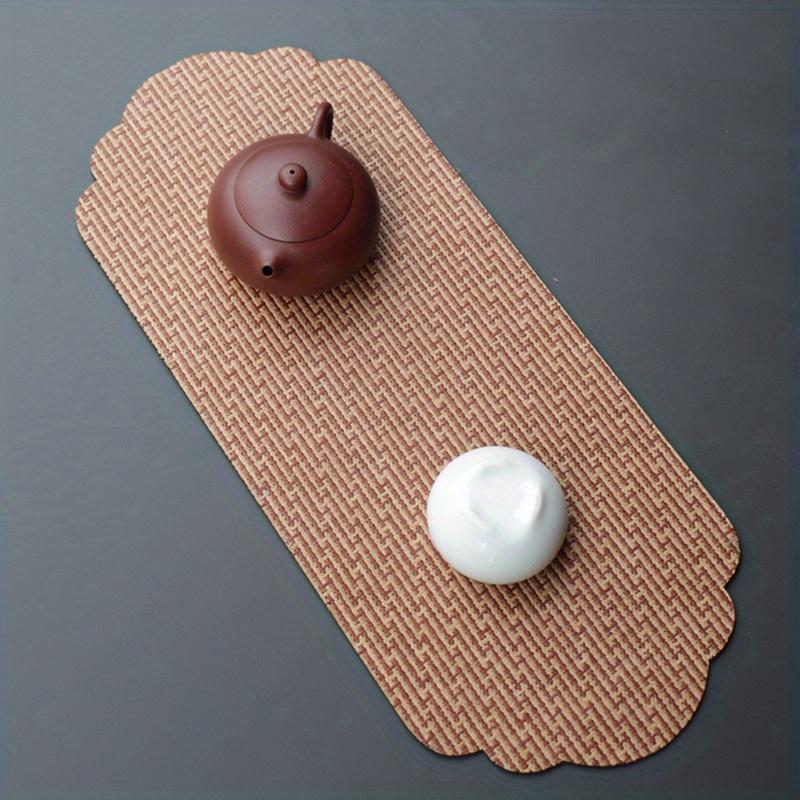 Bamboo Woven Mat Dry Foam Mat Chinese Tea Mat Waterproof Tea Table Mat High-end Fabric Tea Set Accessories