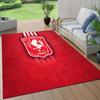FC Twente Flannel Pattern Square Carpet,Area Rug,Carpet Rug for Living Room Bedroom Sofa Playroom Decor,Non-slip Floor Mat
