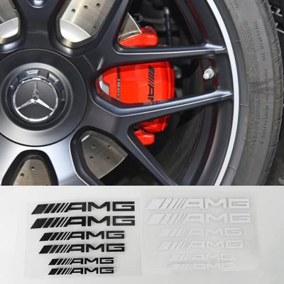 6PCS Decal Car Wheel Brake Caliper Sticker for Mercedes Benz AMG W203 W204 W205 W211 W212 W213 W218 W463 W210 W176 W218 W235