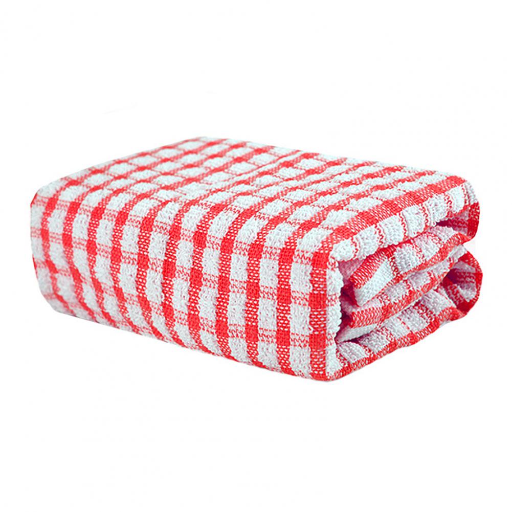 Kitchen Towels 6 Pack Plaid Print Cotton Towels Non-scratch Dishcloths for Home Restaurant Hotel Highly Absorbent Quick-drying