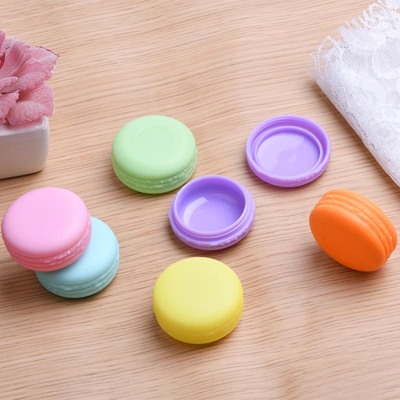 5 Stück 10g Macaron-Creme-Dose, PP-Kunststoff-Lotion-Creme-Box-Flasche, Kosmetik-Foundation-Creme-Pillen-Aufbewahrungsbox, Reise-Tragbares Make-up