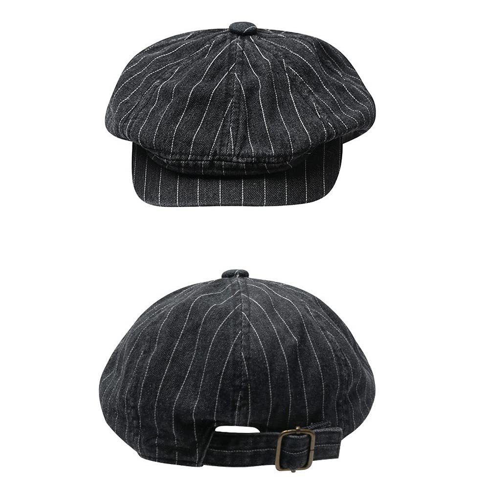 Clape Hunting Newsboy Newsboy Bird Hunting Striped Cotton Casual Commuter Stylish Unisex Work Cap Men's Cap, Cap, Cap, Cap, Beret, Cap, Gentleman's
