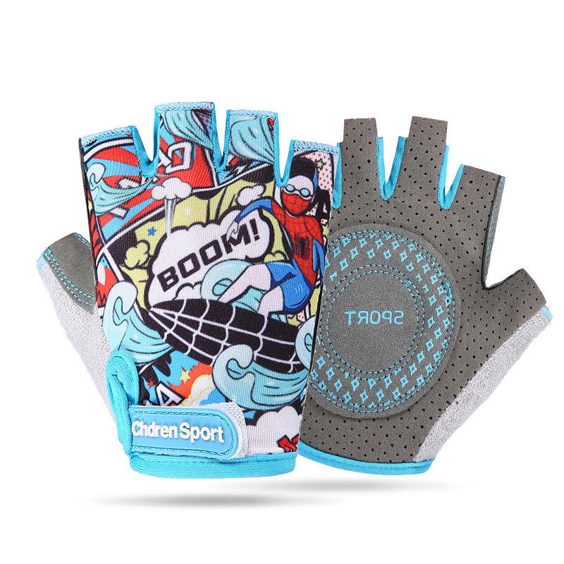 

Children s Sports Gloves Half Finger Summer Cartoon Thin Ice Silk Breathable Non-slip Anti Cocoon Climbing Outdoor Cycling Gloves .