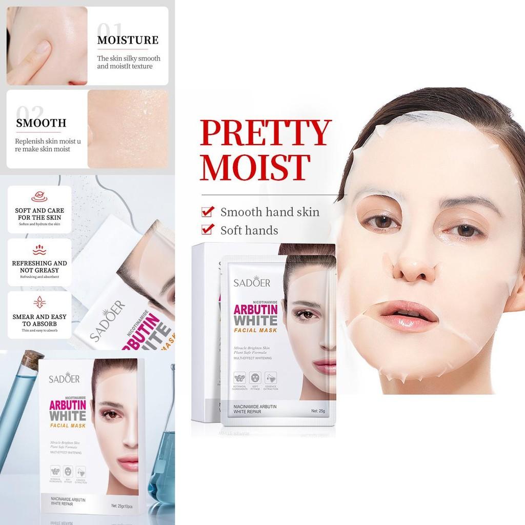 Sadoer Niacinamide And Bearberry Whitening Hydrating Face Mask For Radiant Skin