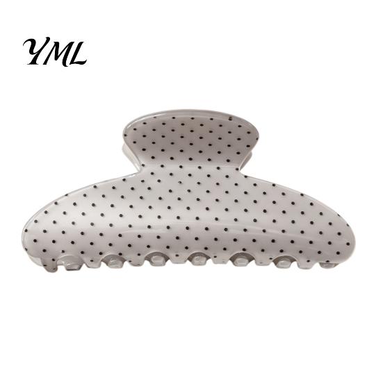 Matte Shark Clips for Thick Hair Polka Dot Claw Clip Women, Lightweight Acrylic Non-Slip Jaw Clip, Half Tied Hairstyles Elegant Strong Hold