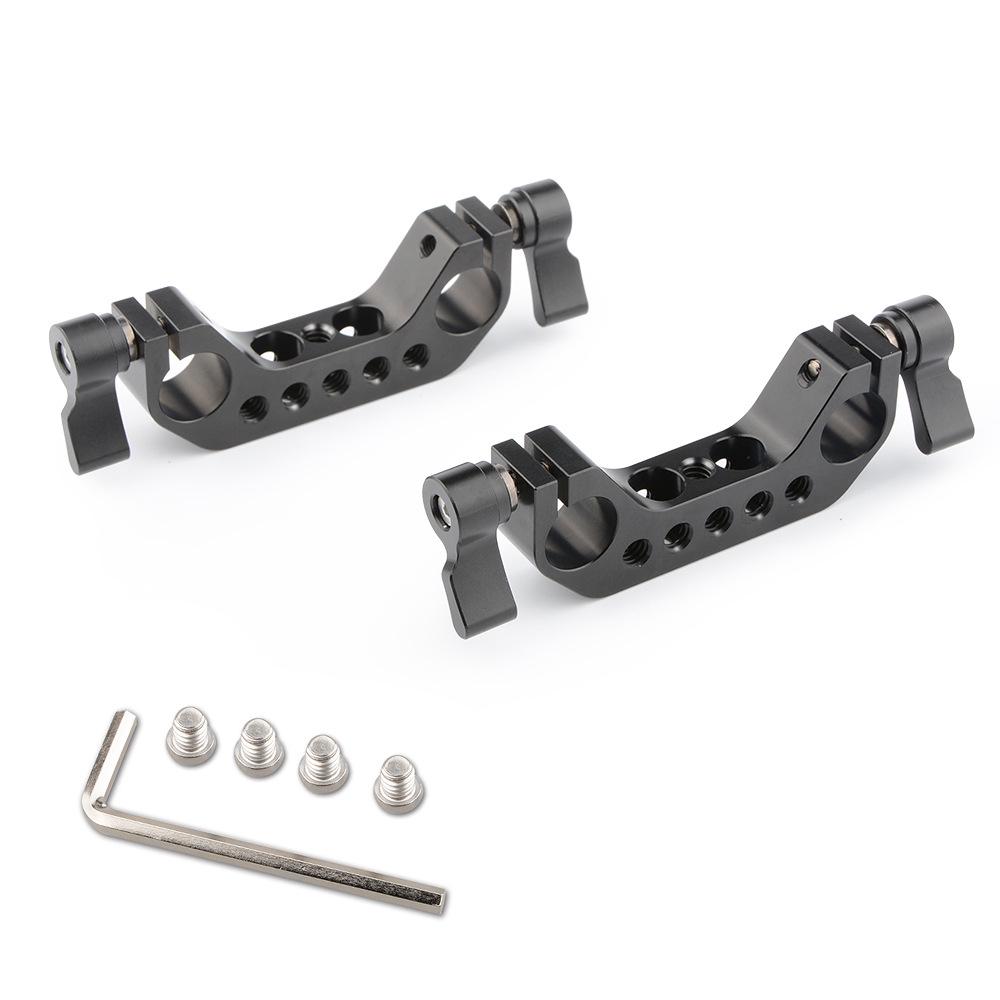 

HDRIG 15MM Double Hole Pipe Clamp with 1/4 Screw for Camera Rail Support