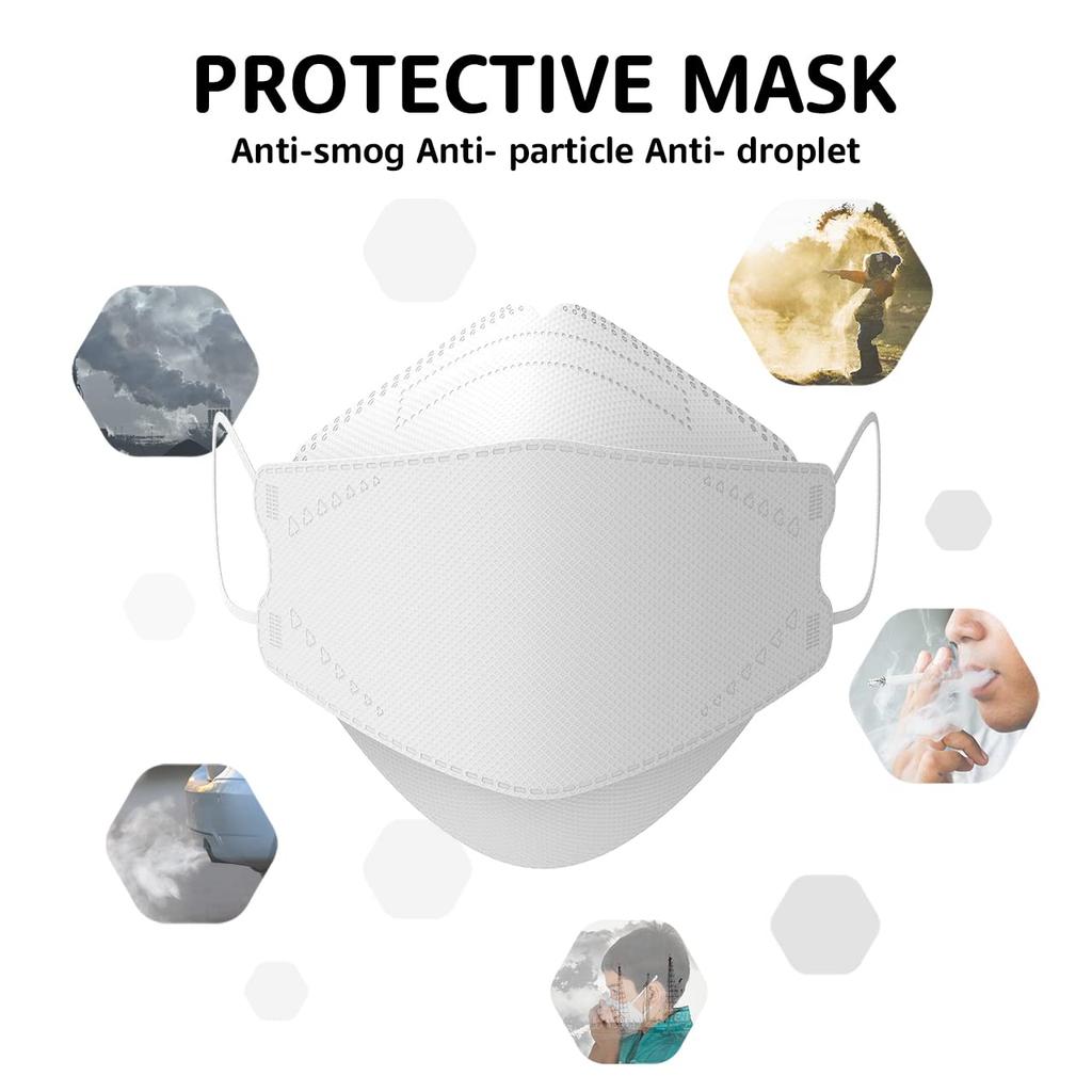 GTT 50/100/200Pcs Disposable Masks KN95 Independent Packaging 4-layer Thickened Filter Dust-proof Protection Fish Shape Mask