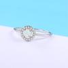 ZHOUYANG Ring For Women 4mm Small OPAL STONE Simple Style Silver Color Finger Ring Fashion Jewelry Gift For Girls ZYR848