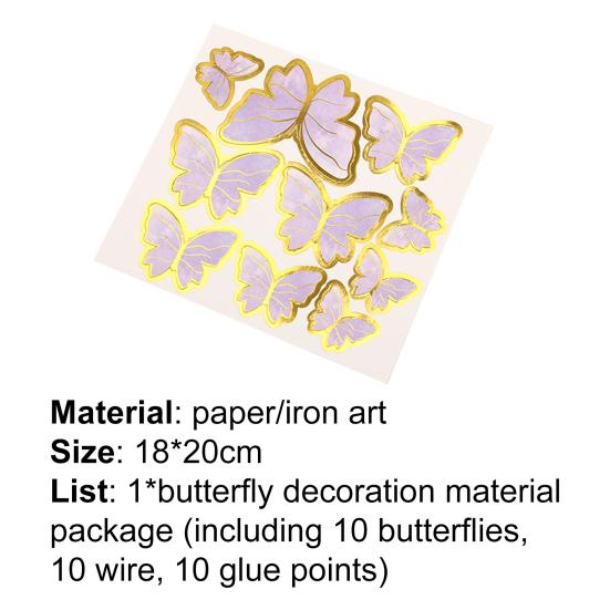 1 Set Cake Toppers Handmade Exquisite Paper Butterfly Cake Topper Ornament for Birthday Cake Decoration