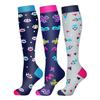 3 Pairs Breathable Compression Socks Soft Nurse Calf Pressure Leg Socks  for Outdoor Sports