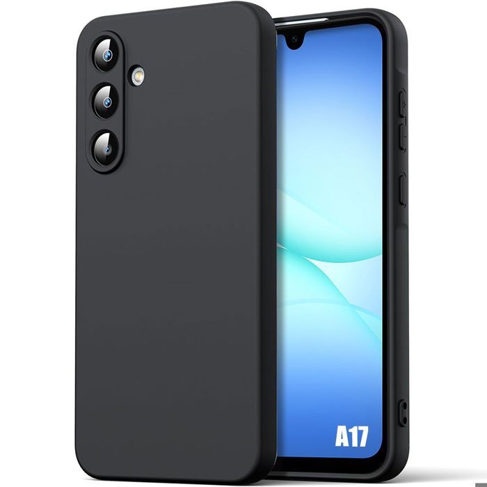 Protective Case - BOOLING - Samsung Galaxy A17 5G/4G - Flexible Slim Silicone Matte Effect Black