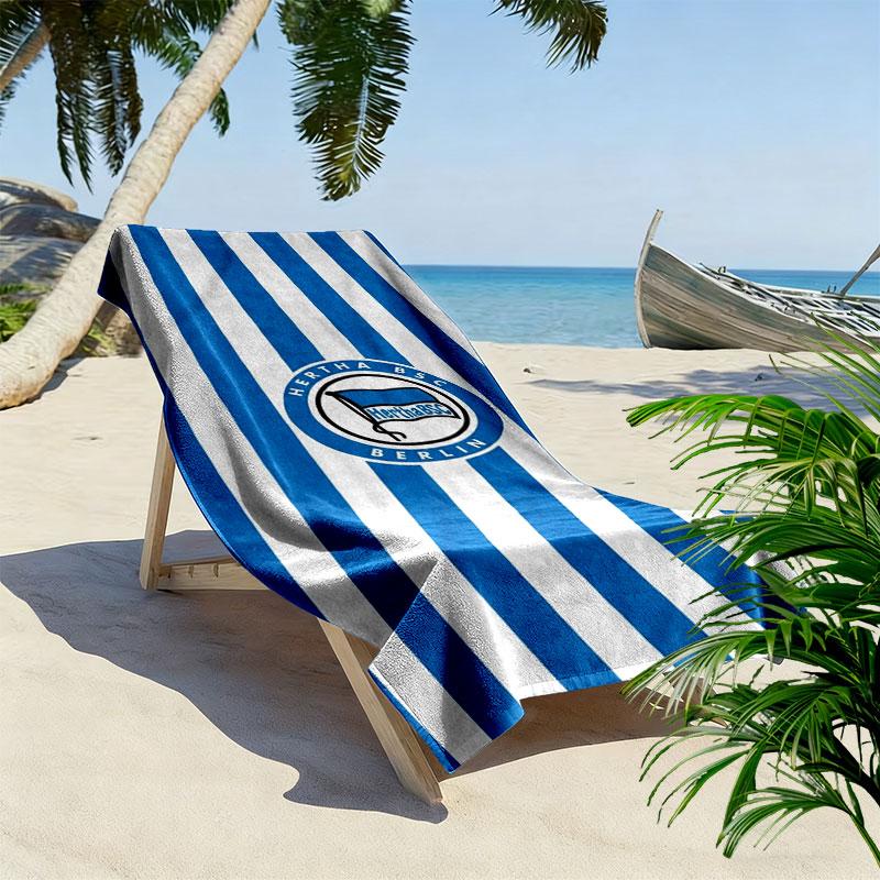 Hertha BSC Print Strandtuch, Großes Weiches Schnelltrocknendes Handtuch für Strand Camping Schwimmen