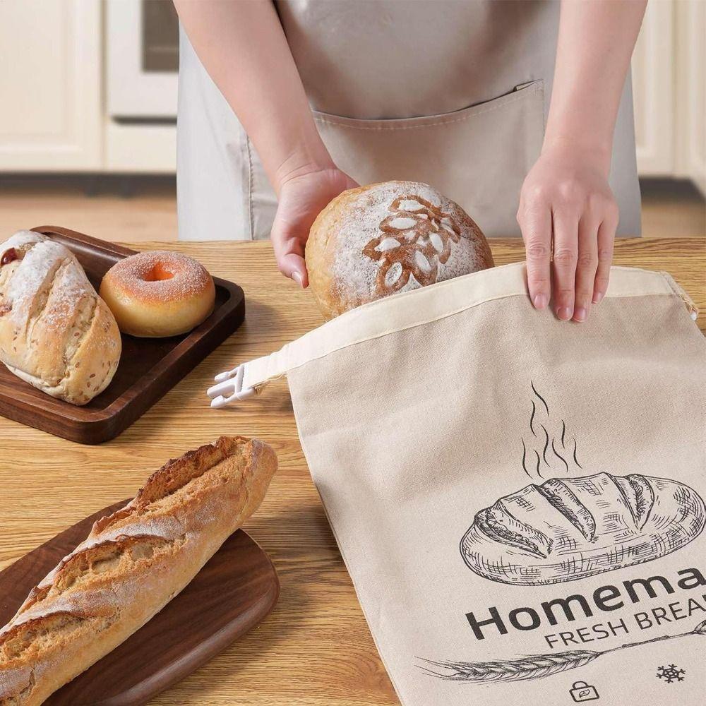 Non-removable Beeswax Coated Bread Storage Oil Stain Prevention Baguette Storage Bag For Kitchen