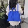 Einfarbige Zugband-Tragetasche Weicher Zugband-Rucksack Lässige Gepolsterte Nylon-Tragetasche Einkaufen