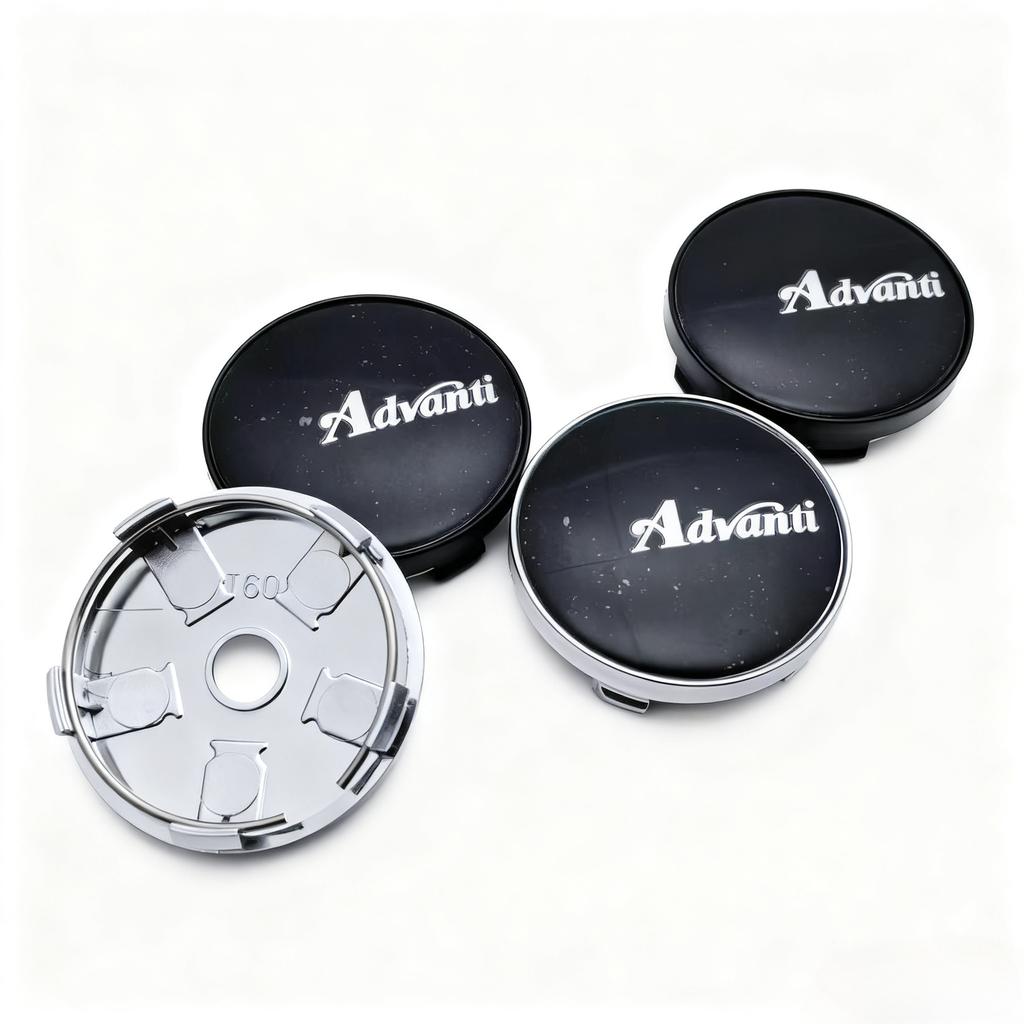 4pcs Advanti Racing Logo Emblem Car Wheel Center Caps O.D 60MM Clips 56MM Wheels Hub Dust Cap Rim Hubcaps Cover Car Accessories