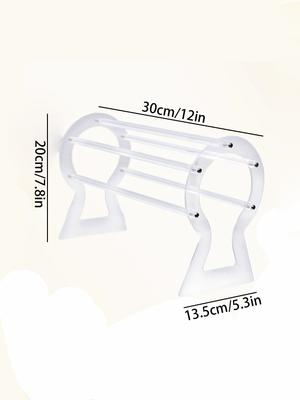 Transparent Acrylic Hollow Hair Hoop Storage Rack Household Storage Equipment Box Packaging 1pc