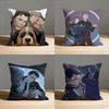 Hank and Connor Hug D-Detroit Throw Pillow Case For 45x45cm 55x55cm 30x30cm Square Car Pillowcase Home Bedchamber Decor Gift