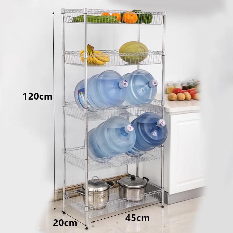 

Stainless Steel 5-Tier Kitchen Storage Rack